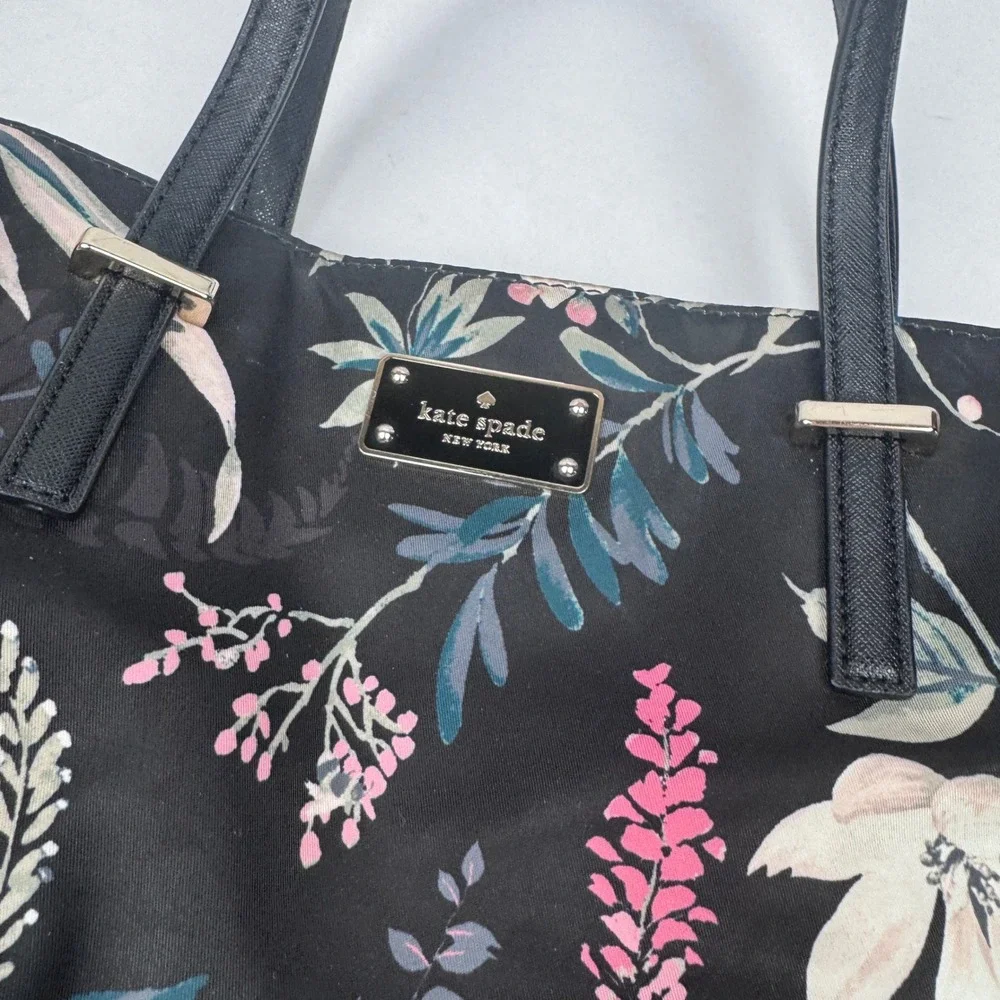 Kate Spade Alyse Wilson Road Botanical Purse & Wallet Black